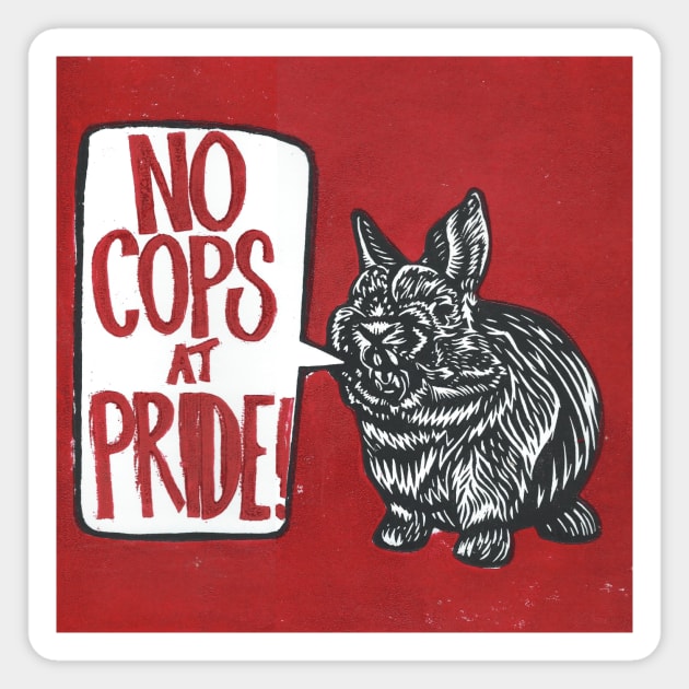 No Cops at Pride Magnet by Haack Art